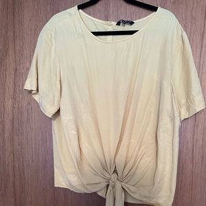 Yellow shirt sleeve top